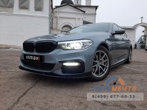 Накладки под пороги (Лезвия, ЧЕРНЫЙ ЛАК) BMW 5-series (G30). Аналог накладок М-порогов (OEM 51192447015 и 51192447016)-13